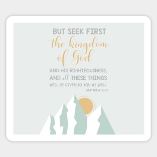 Matthew 6:33 "Seek first the kingdom..." Sticker